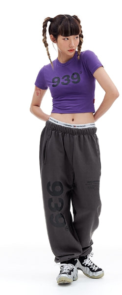 ARCHIVE BOLD (アーカイブボールド) 939 LOGO CROP TOP (PURPLE)