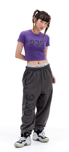 ARCHIVE BOLD (アーカイブボールド) 939 LOGO CROP TOP (PURPLE)