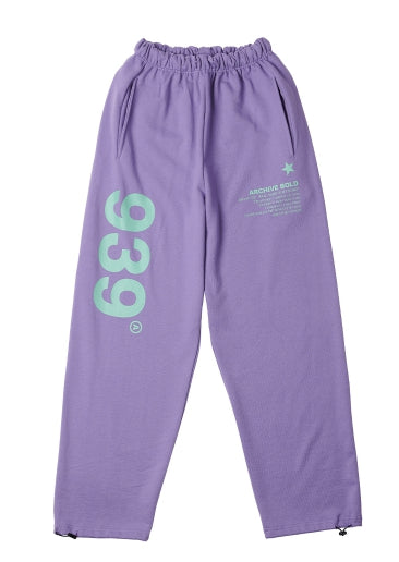 ARCHIVE BOLD (アーカイブボールド) 939 LOGO SWEAT PANTS (LAVENDER)