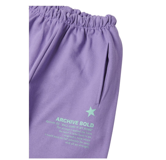 ARCHIVE BOLD (アーカイブボールド) 939 LOGO SWEAT PANTS (LAVENDER)