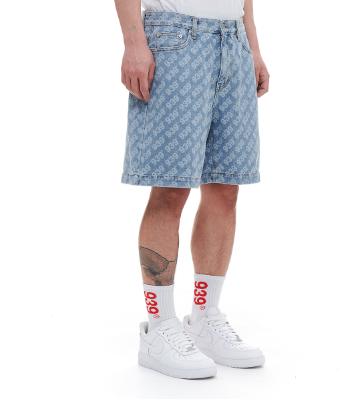 ARCHIVE BOLD (アーカイブボールド) 939 PATTERN DENIM SHORTS (LIGHT BLUE)