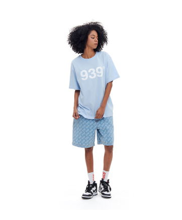 ARCHIVE BOLD (アーカイブボールド) 939 PATTERN DENIM SHORTS (LIGHT BLUE)