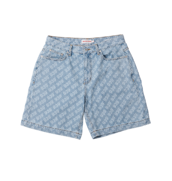 ARCHIVE BOLD (アーカイブボールド) 939 PATTERN DENIM SHORTS (LIGHT BLUE)