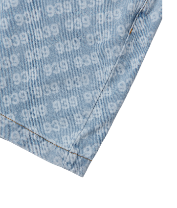 ARCHIVE BOLD (アーカイブボールド) 939 PATTERN DENIM SHORTS (LIGHT BLUE)