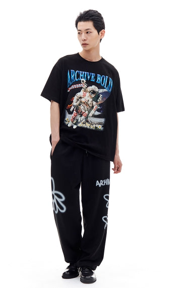 ARCHIVE BOLD (アーカイブボールド) 939 SPACE MAN T-SHIRTS (BLACK)