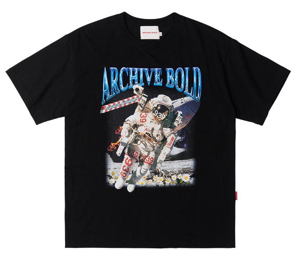 ARCHIVE BOLD (アーカイブボールド) 939 SPACE MAN T-SHIRTS (BLACK)