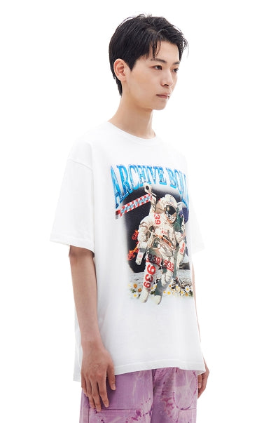 ARCHIVE BOLD (アーカイブボールド) 939 SPACE MAN T-SHIRTS (WHITE)