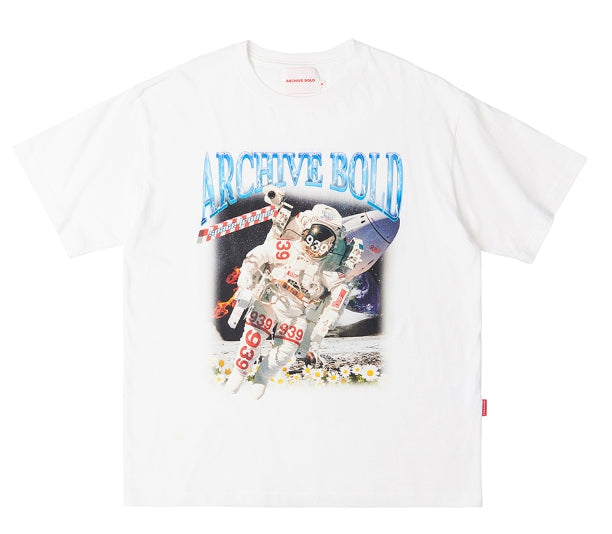 ARCHIVE BOLD (アーカイブボールド) 939 SPACE MAN T-SHIRTS (WHITE)