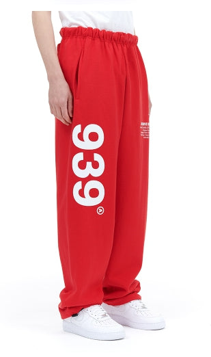 ARCHIVE BOLD (アーカイブボールド) 939 LOGO SWEAT PANTS (DEEP RED)