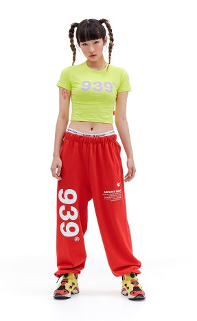 ARCHIVE BOLD (アーカイブボールド) 939 LOGO SWEAT PANTS (DEEP RED)