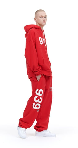 ARCHIVE BOLD (アーカイブボールド) 939 LOGO SWEAT PANTS (DEEP RED)
