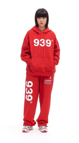 ARCHIVE BOLD (アーカイブボールド) 939 LOGO SWEAT PANTS (DEEP RED)