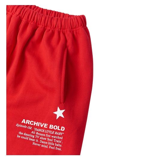 ARCHIVE BOLD (アーカイブボールド) 939 LOGO SWEAT PANTS (DEEP RED)