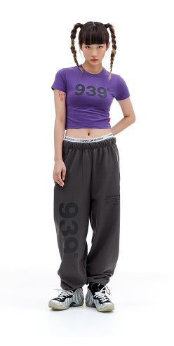 ARCHIVE BOLD (アーカイブボールド) 939 LOGO SWEAT PANTS (DARK GRAY)
