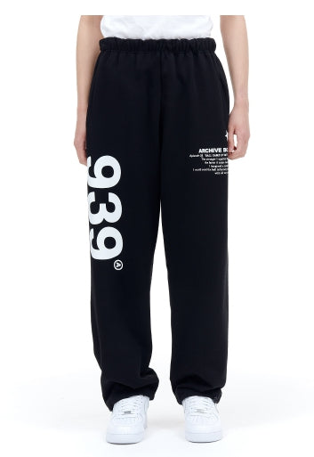 ARCHIVE BOLD (アーカイブボールド) 939 LOGO SWEAT PANTS (BLACK)