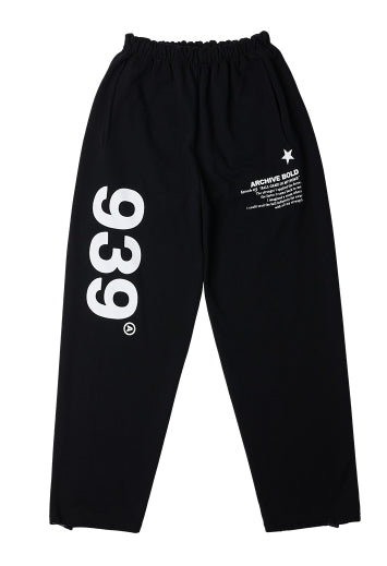 ARCHIVE BOLD (アーカイブボールド) 939 LOGO SWEAT PANTS (BLACK)