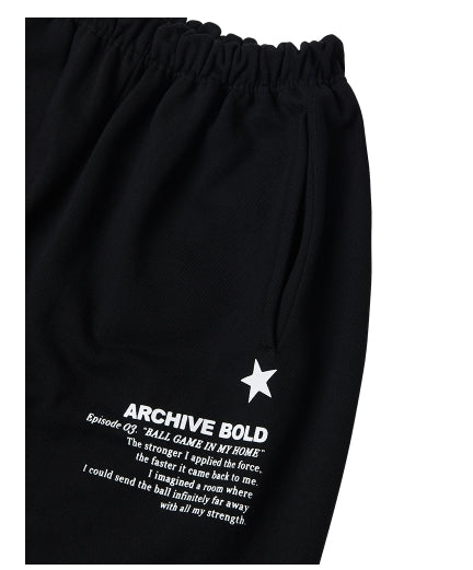 ARCHIVE BOLD (アーカイブボールド) 939 LOGO SWEAT PANTS (BLACK)
