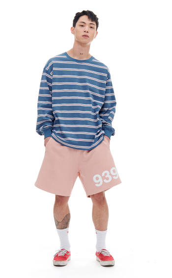 ARCHIVE BOLD (アーカイブボールド) 939 LOGO SWEAT SHORTS (PINK)