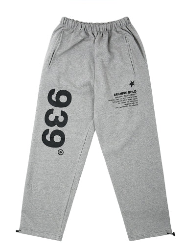 ARCHIVE BOLD (アーカイブボールド) 939 LOGO SWEAT PANTS (GRAY)