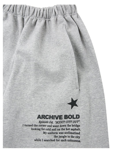 ARCHIVE BOLD (アーカイブボールド) 939 LOGO SWEAT PANTS (GRAY)