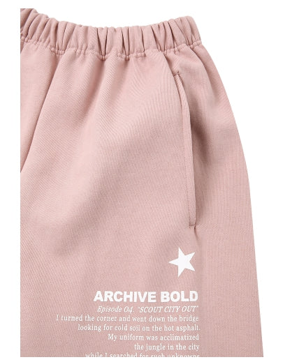 ARCHIVE BOLD (アーカイブボールド) 939 LOGO SWEAT PANTS (PINK)