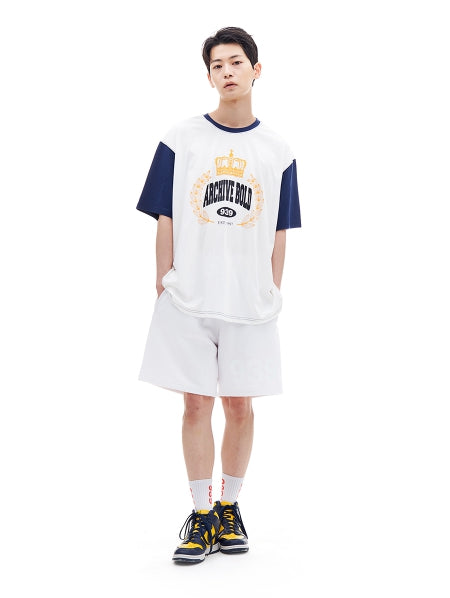 ARCHIVE BOLD (アーカイブボールド) CROWN OVERSIZED T-SHIRTS (NAVY)