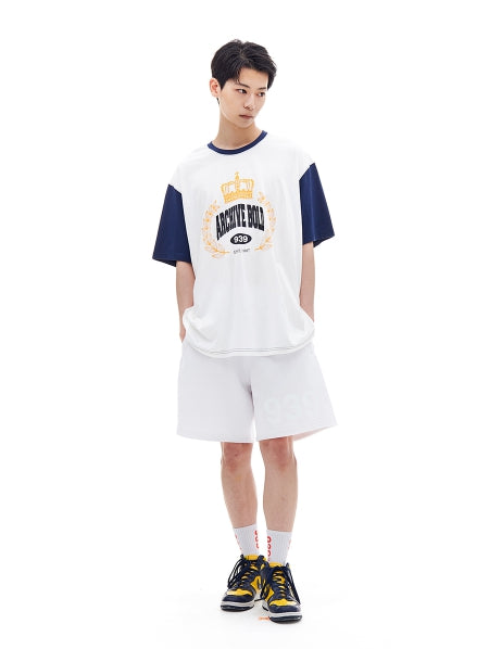 ARCHIVE BOLD (アーカイブボールド) CROWN OVERSIZED T-SHIRTS (NAVY)