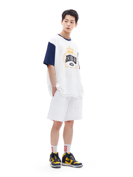 ARCHIVE BOLD (アーカイブボールド) CROWN OVERSIZED T-SHIRTS (NAVY)