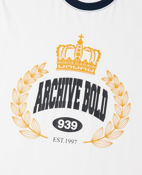 ARCHIVE BOLD (アーカイブボールド) CROWN OVERSIZED T-SHIRTS (NAVY)