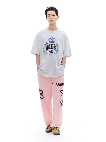 ARCHIVE BOLD (アーカイブボールド) CROWN OVERSIZED T-SHIRTS (GRAY)