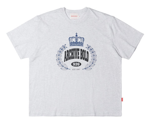 ARCHIVE BOLD (アーカイブボールド) CROWN OVERSIZED T-SHIRTS (GRAY)