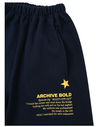 ARCHIVE BOLD (アーカイブボールド) 939 LOGO SWEAT PANTS (NAVY)