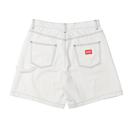 ARCHIVE BOLD (アーカイブボールド) CARPENTER DENIM SHORTS (IVORY)