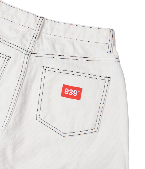 ARCHIVE BOLD (アーカイブボールド) CARPENTER DENIM SHORTS (IVORY)