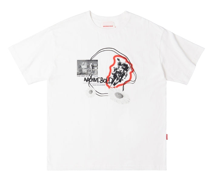 ARCHIVE BOLD (アーカイブボールド) SPACE DAISY T-SHIRTS (WHITE)