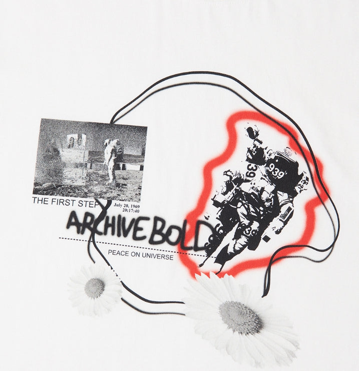 ARCHIVE BOLD (アーカイブボールド) SPACE DAISY T-SHIRTS (WHITE)
