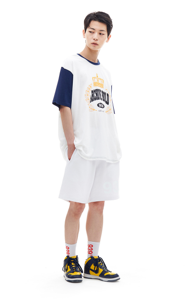 ARCHIVE BOLD (アーカイブボールド) 939 LOGO SWEAT SHORTS (WHITE)