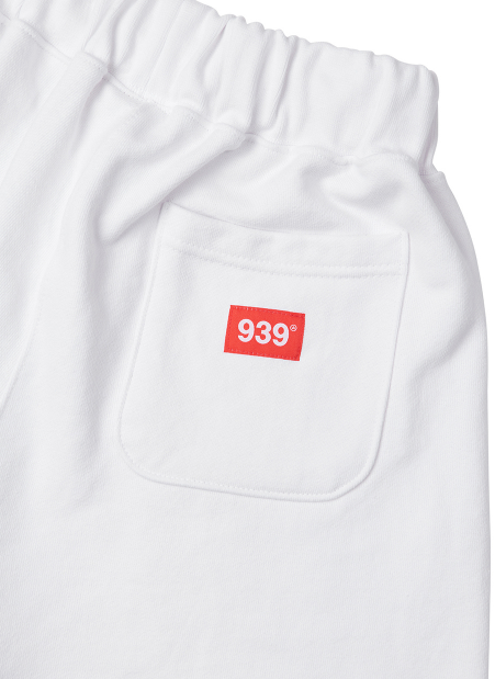 ARCHIVE BOLD (アーカイブボールド) 939 LOGO SWEAT SHORTS (WHITE)