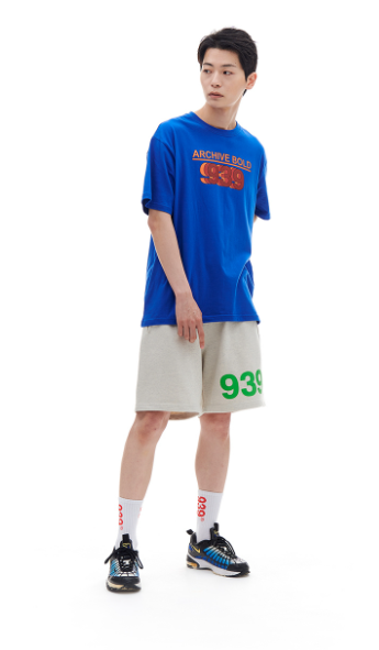 ARCHIVE BOLD (アーカイブボールド) 939 LOGO SWEAT SHORTS (OATMEAL)