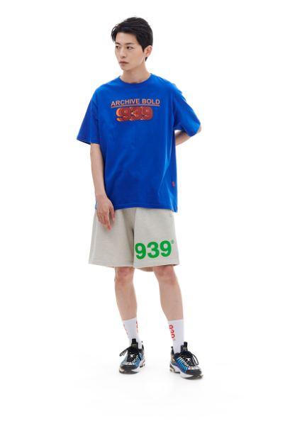 ARCHIVE BOLD (アーカイブボールド) 939 LOGO SWEAT SHORTS (OATMEAL)