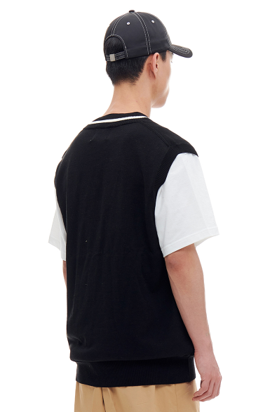 ARCHIVE BOLD (アーカイブボールド) LIGHT KNIT VEST (BLACK)