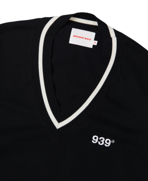 ARCHIVE BOLD (アーカイブボールド) LIGHT KNIT VEST (BLACK)