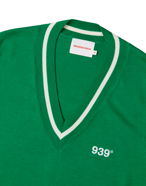 ARCHIVE BOLD (アーカイブボールド) LIGHT KNIT VEST (GREEN)