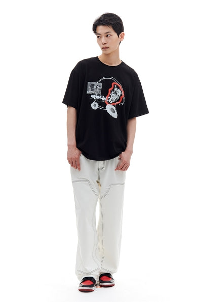 ARCHIVE BOLD (アーカイブボールド) SPACE DAISY T-SHIRTS (BLACK)