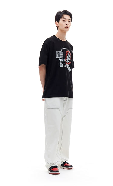 ARCHIVE BOLD (アーカイブボールド) SPACE DAISY T-SHIRTS (BLACK)