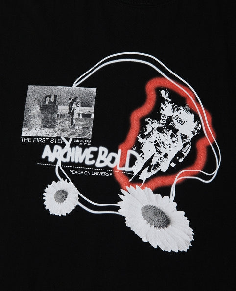ARCHIVE BOLD (アーカイブボールド) SPACE DAISY T-SHIRTS (BLACK)