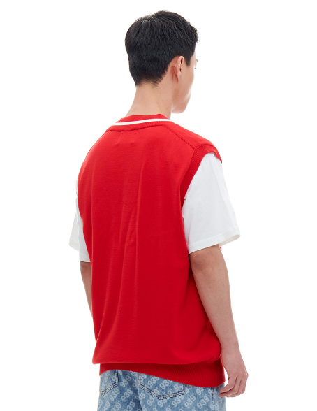 ARCHIVE BOLD (アーカイブボールド) LIGHT KNIT VEST (RED)