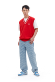 ARCHIVE BOLD (アーカイブボールド) LIGHT KNIT VEST (RED)