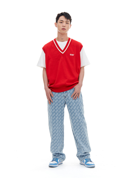 ARCHIVE BOLD (アーカイブボールド) LIGHT KNIT VEST (RED)