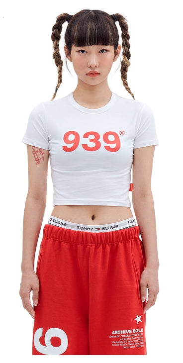 ARCHIVE BOLD (アーカイブボールド) 939 LOGO CROP TOP (WHITE)